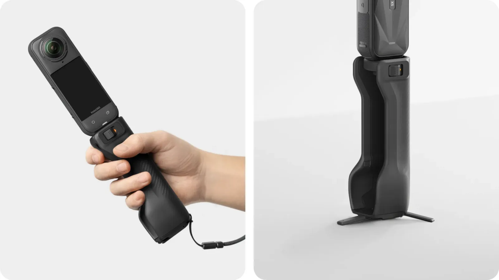 Składany uchwyt pełniący funkcję mini statywu Insta360