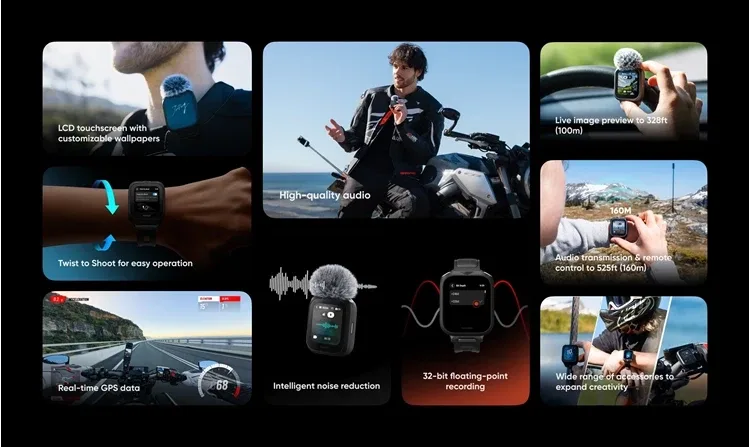Insta360 GPS Preview Remote — pilot z ekranem i mikrofonem