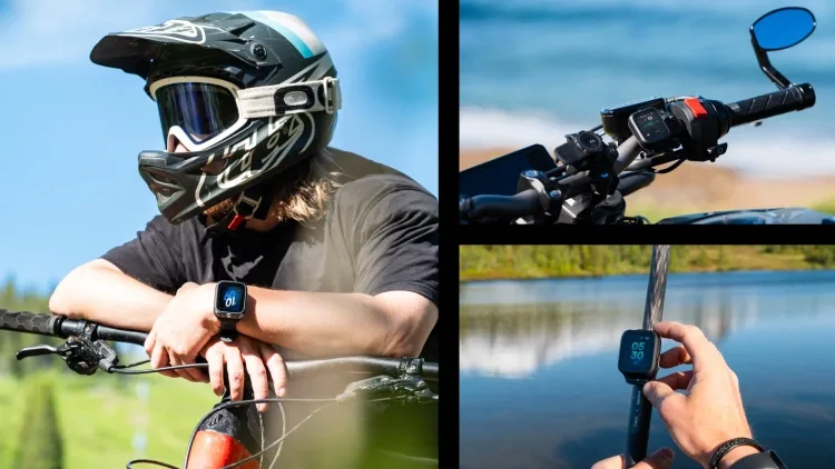 Ekran dotykowy pilota Insta360 z podglądem 360