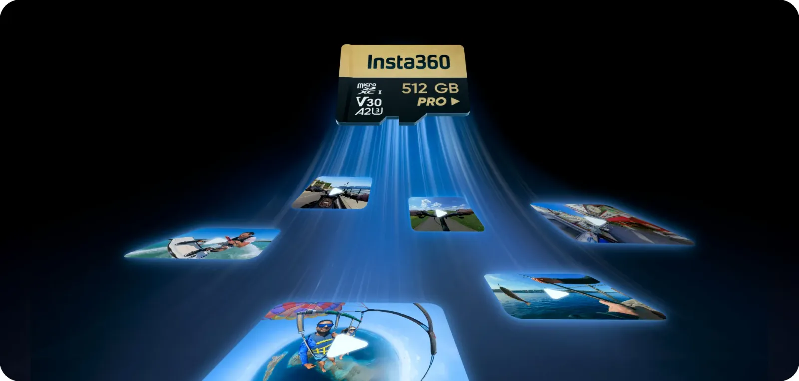 Reliable Insta360 512GB memory card with durable high-quality memory chips