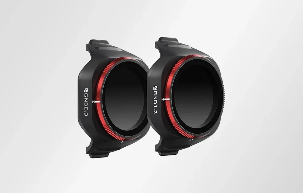 Side view of Freewell GND0.9 and GND1.2 soft edge gradient filters for DJI Mini 5 Pro