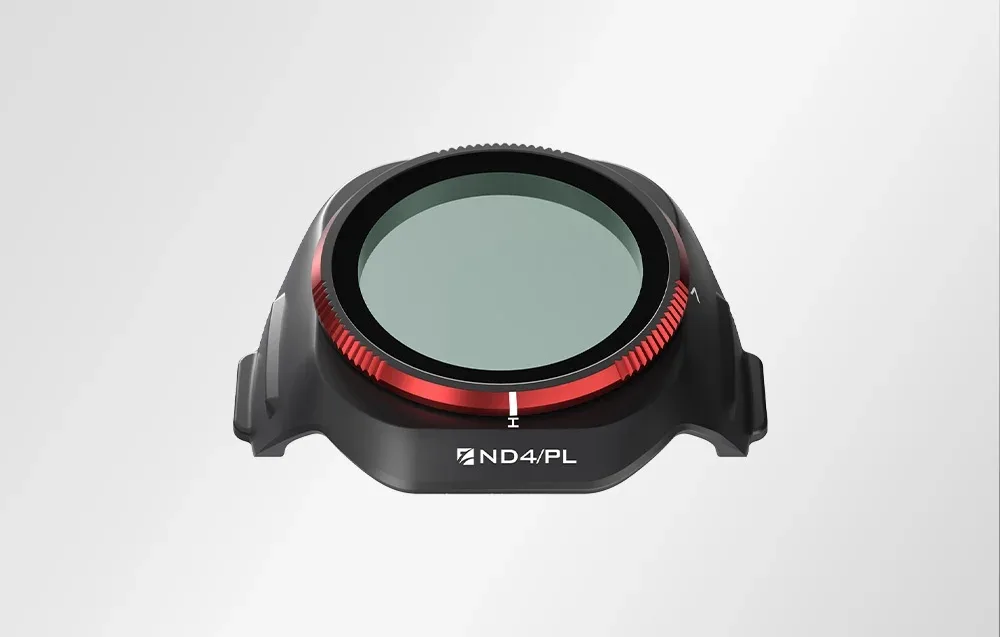 Freewell ND4/PL filter for DJI Mini 5 Pro on a bright background.
