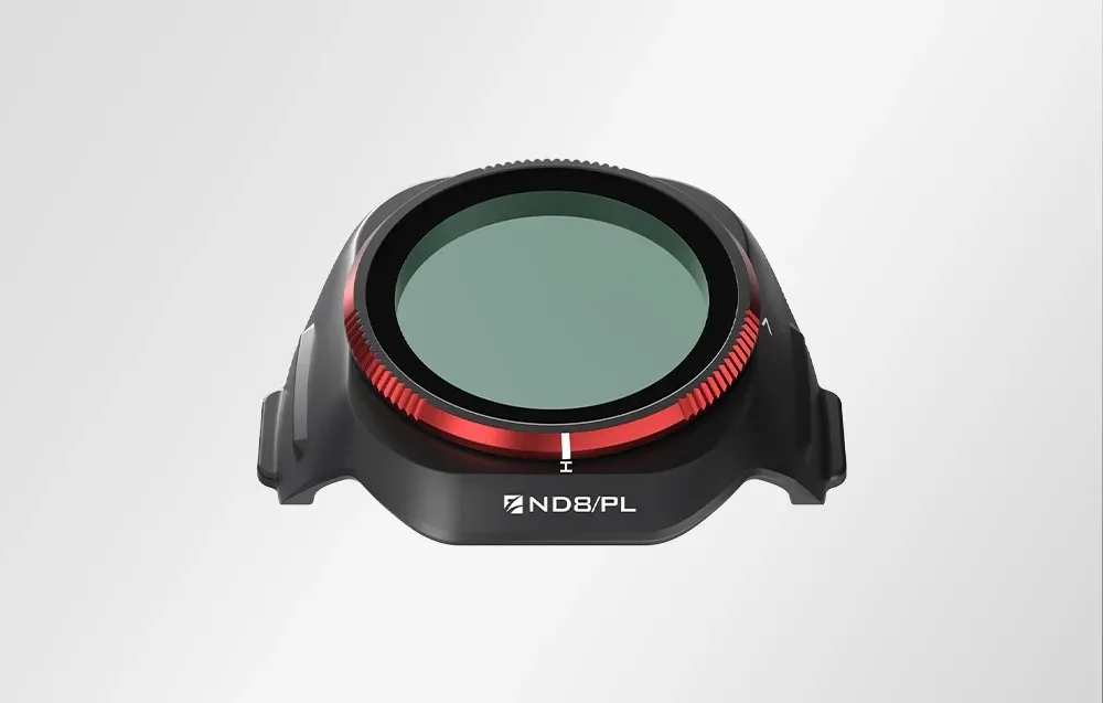 Freewell ND8/PL filter for DJI Mini 5 Pro on a light background