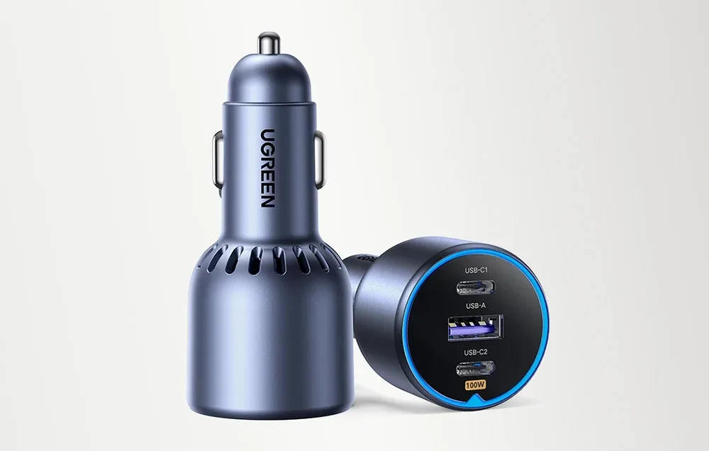 Ładowarka samochodowa UGREEN EC705, USB + 2x USB-C, 130W + kabel 1m 5A