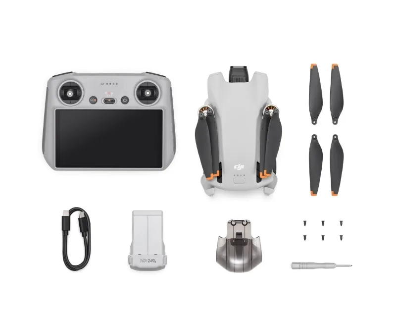 DJI Mini 3 with DJI RC box contents