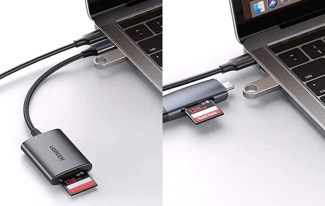 Compact UGREEN CM401 USB-C card reader for travel and everyday use