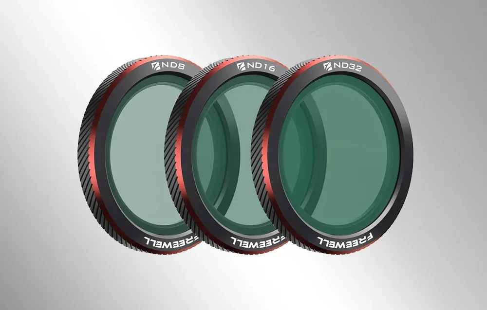 Freewell Standard Day ND filter set for DJI Neo 2 including ND8, ND16, and ND32 filters