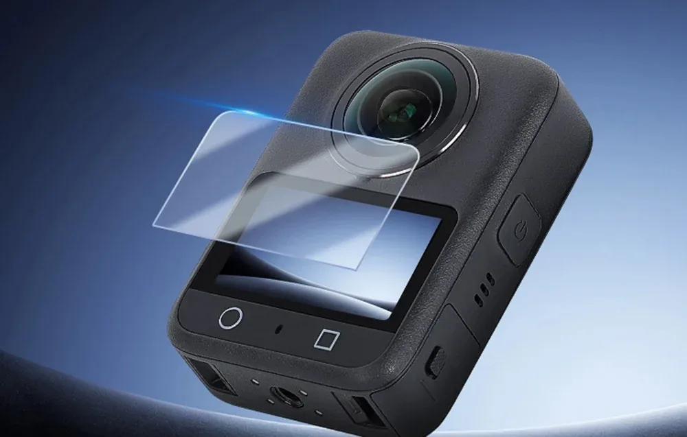 Камера DJI Osmo 360 із захисним склом Sunnylife, презентація прозорості та якості зображення