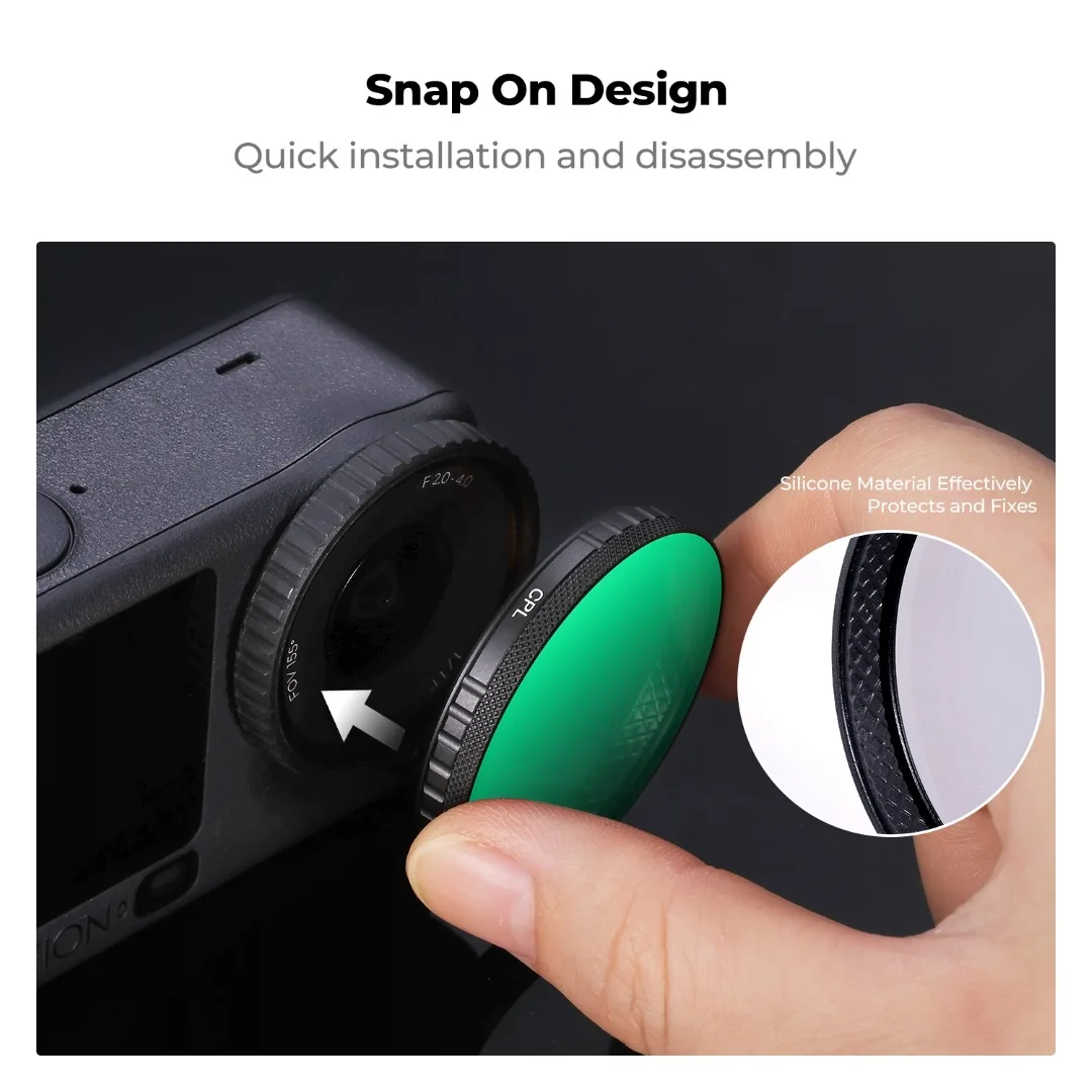 Filtr CPL marki K&F Concept do kamery DJI Osmo Action 6 5_MegaDron