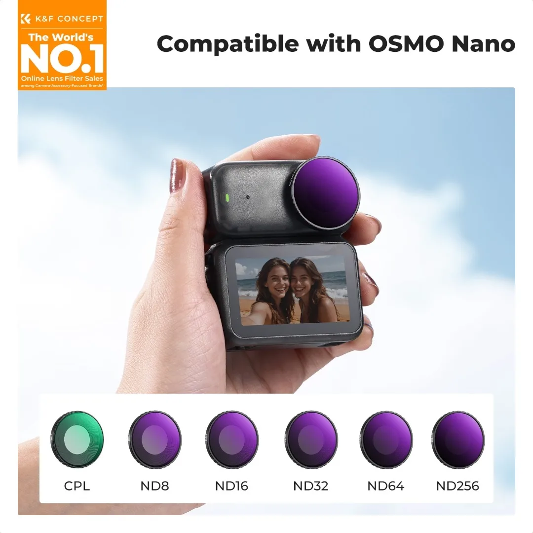 Zestaw 6 filtrów ND+CPL K&F Concept do kamery DJI Osmo Nano SKU.2702-2_MegaDron