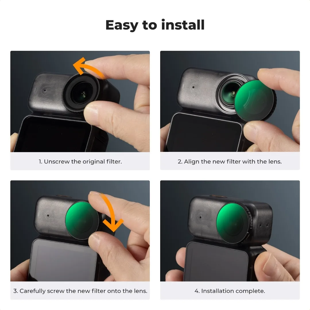 Zestaw 4 filtrów ND+CPL K&F Concept do kamery DJI Osmo Nano SKU.2703-7_MegaDron