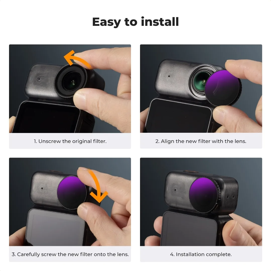 Zestaw 4 filtrów ND/PL K&F Concept do kamery DJI Osmo Nano SKU.2704-7_MegaDron