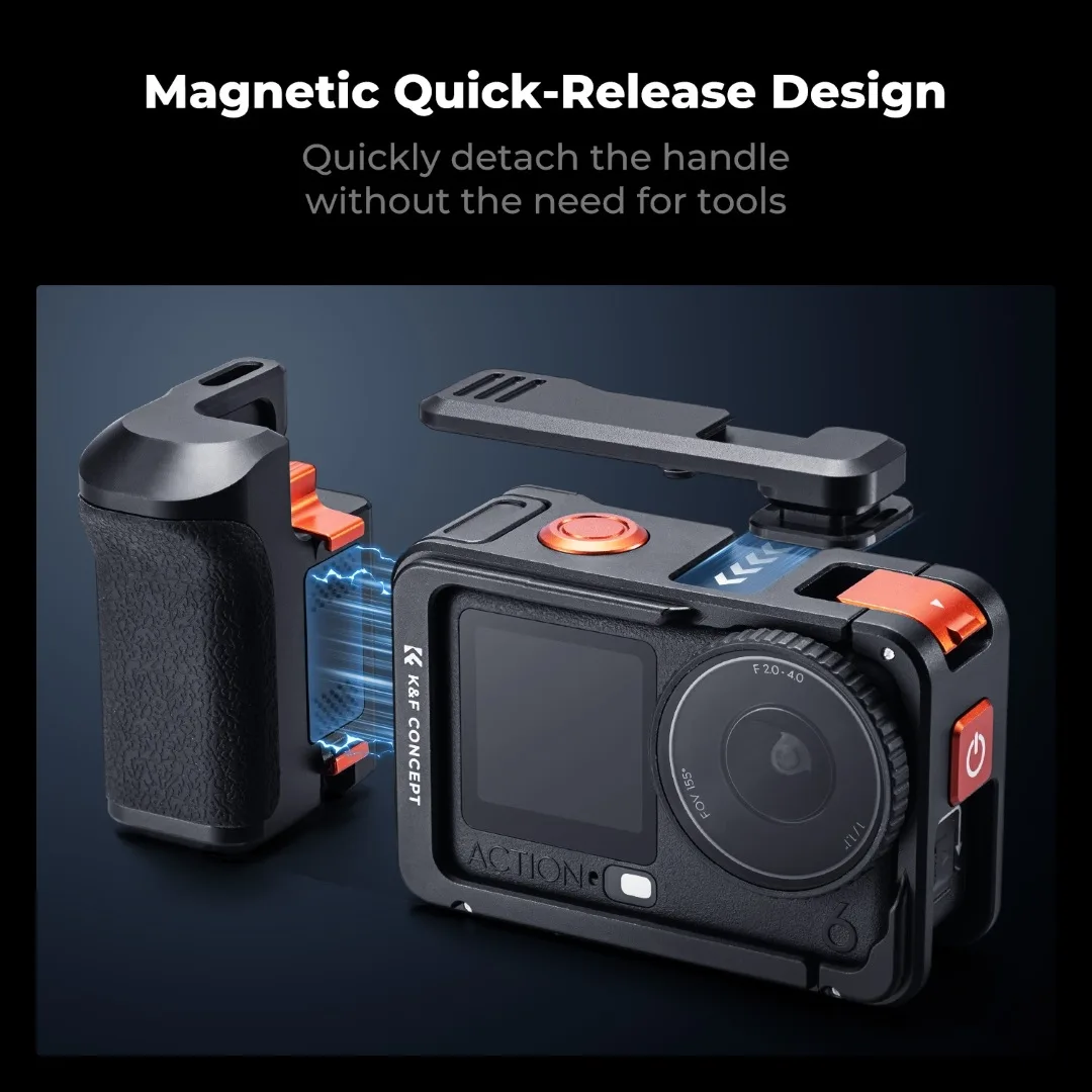 Zestaw uchwytów z klatką marki K&F Concept do DJI Osmo Action 6 KF12.0036-6_MegaDron