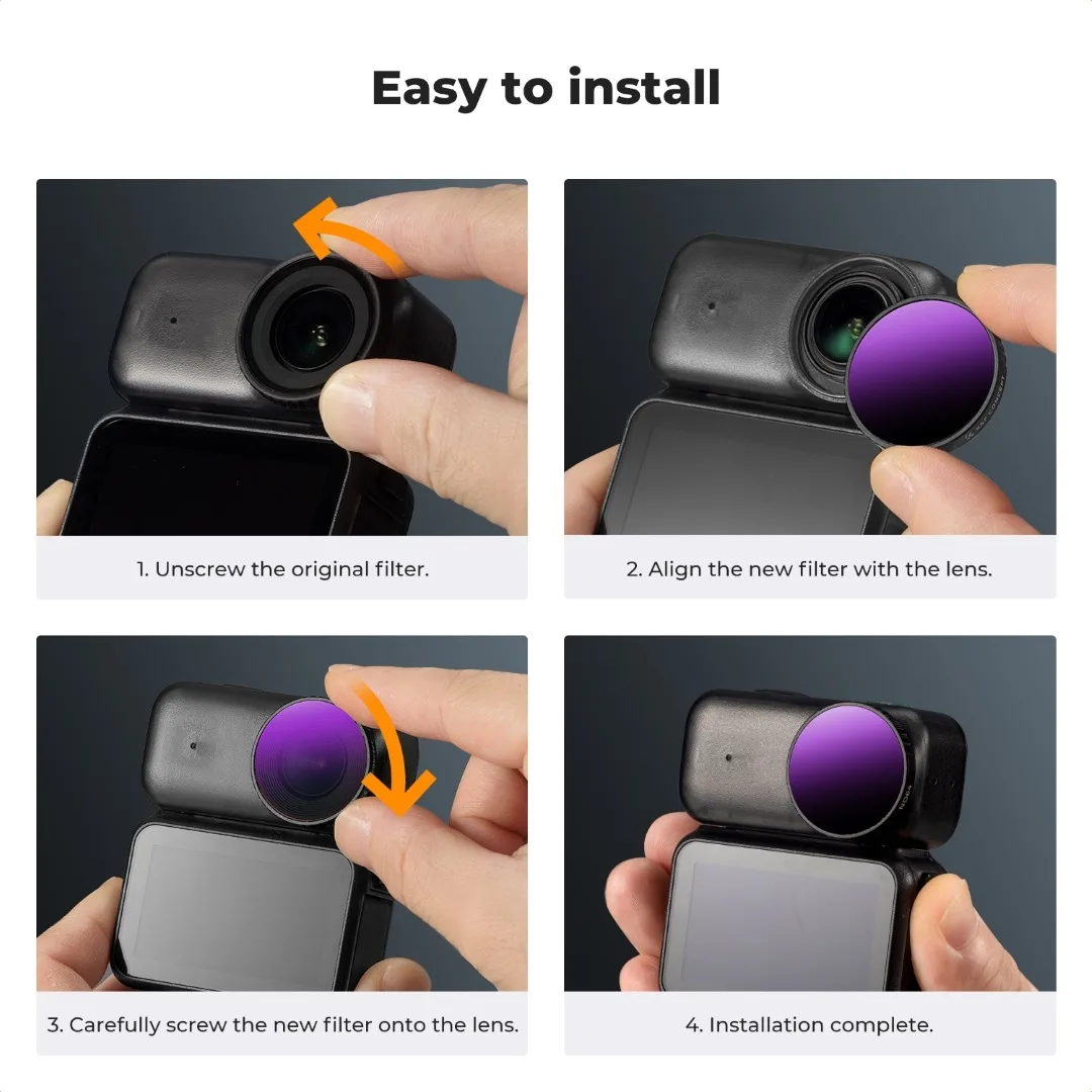 Zestaw 4 filtrów ND K&F Concept do kamery DJI Osmo Nano SKU.2702-7_MegaDron