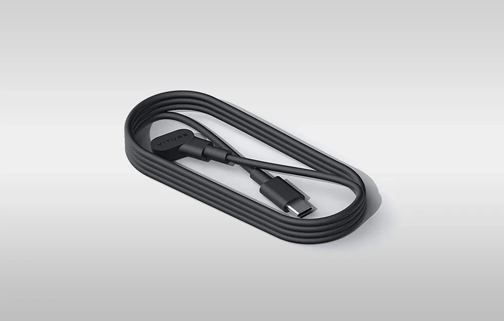 VITURE USB-C to magnetic connector cable in black on a gray background