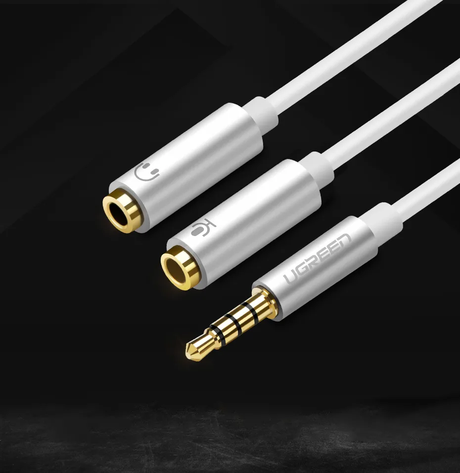 UGREEN AV141 3.5 mm audio splitter cable for headphones and microphone
