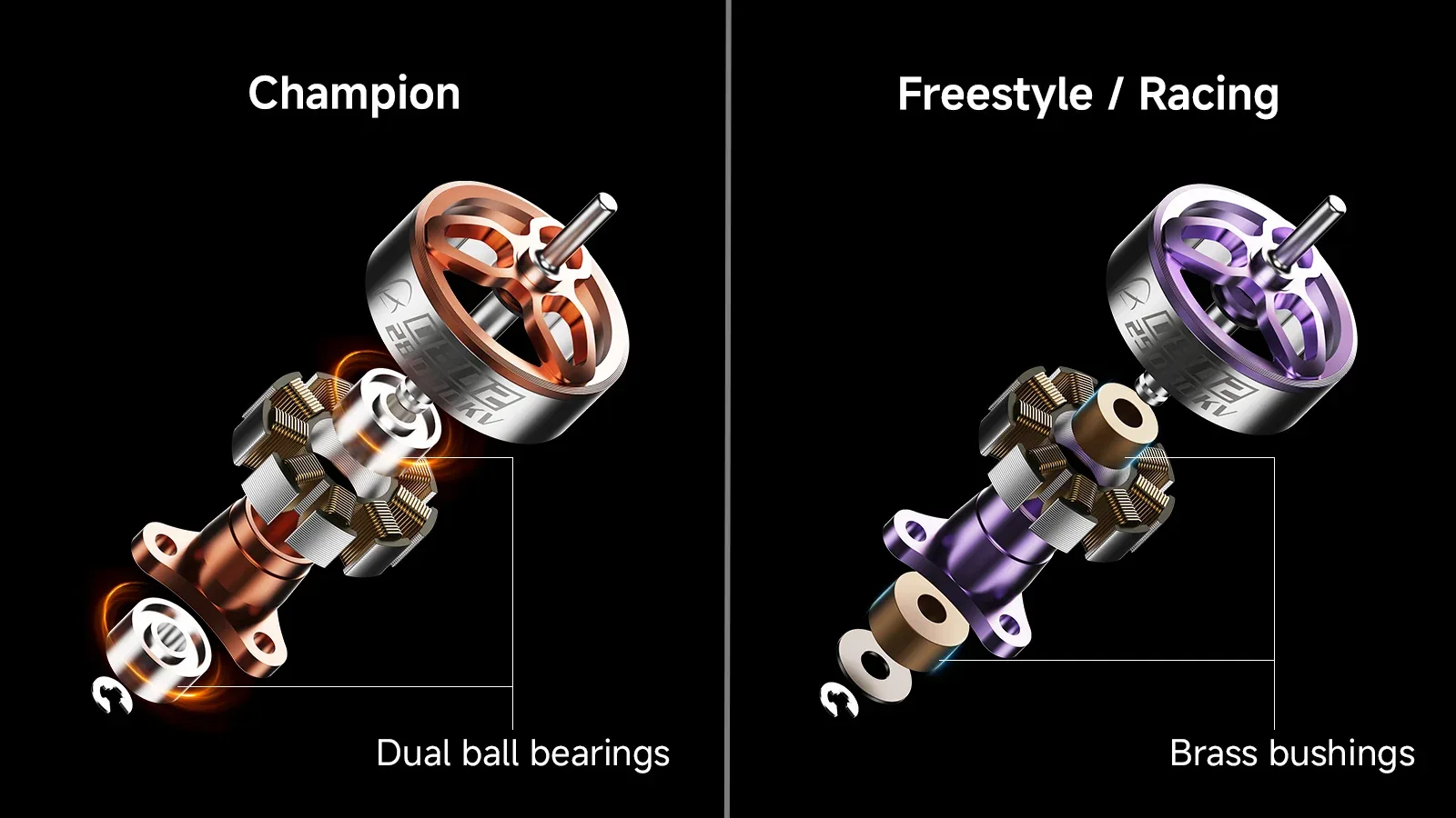 BetaFPV 0802 motor bearing type comparison
