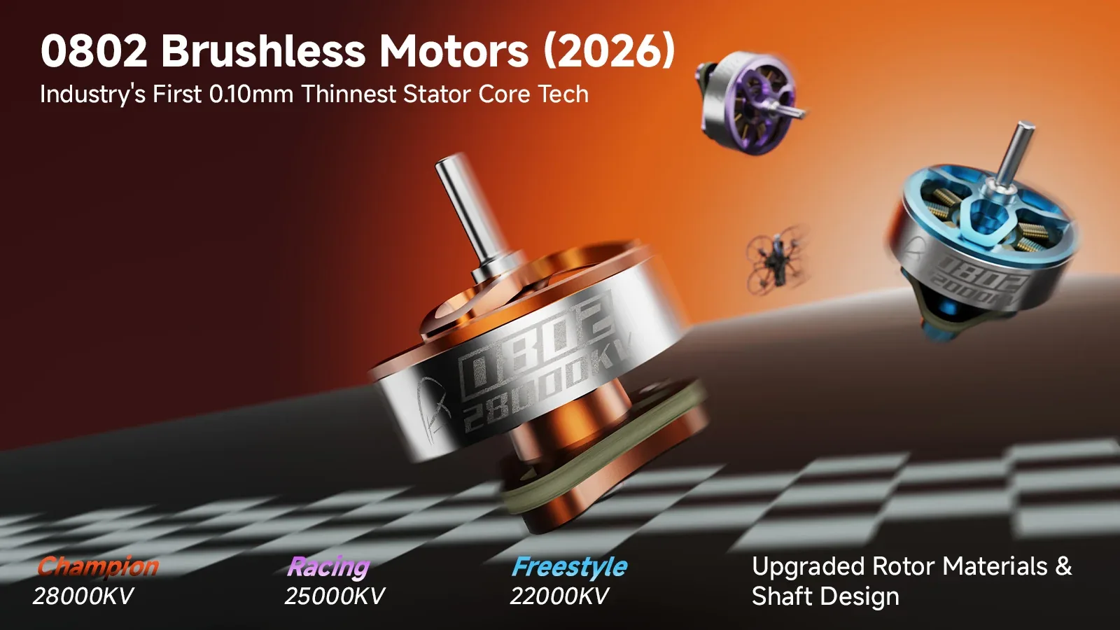 BetaFPV 0802 22000KV Brushless Motors 2026 for Air75 II Freestyle
