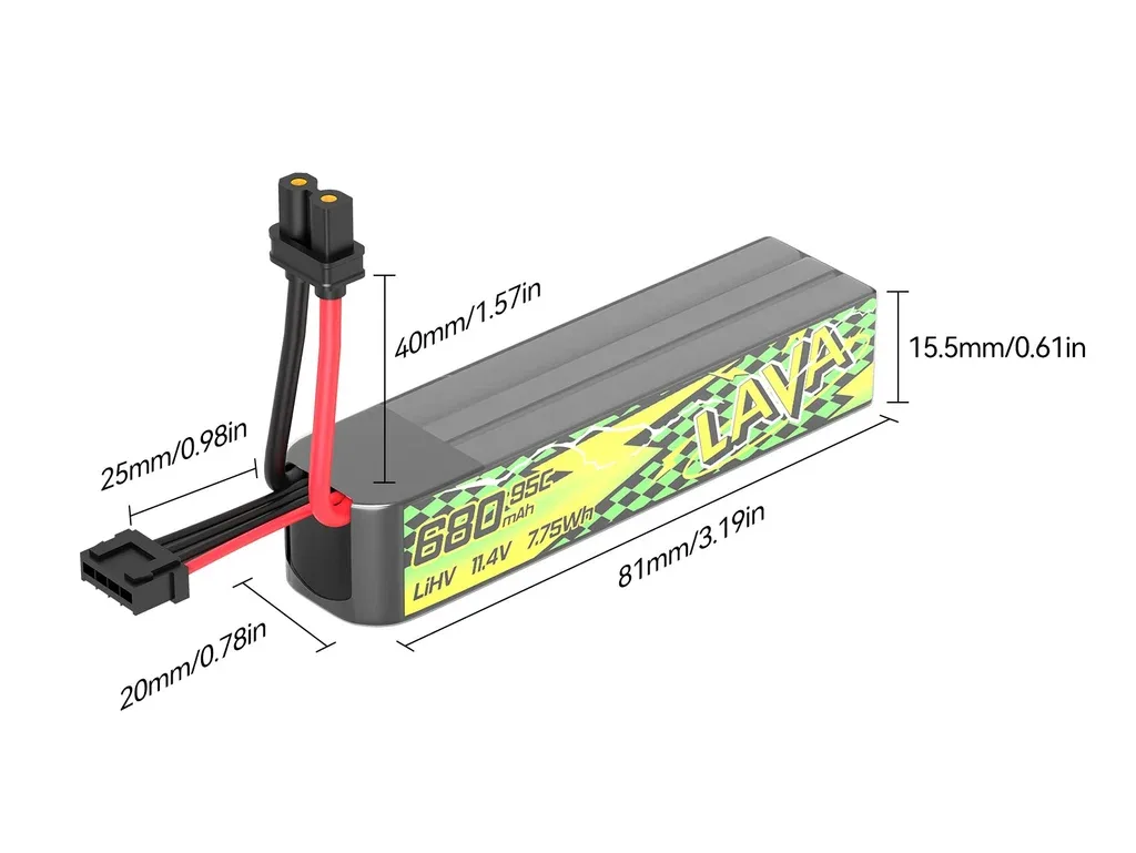 Akumulator BetaFpv LAVA Series II 3S 680mAh (95C) - 1szt