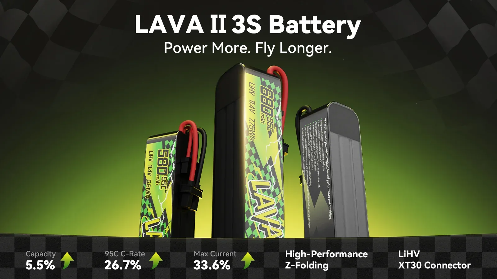 LAVA II 3S Battery - Power More, Fly Longer