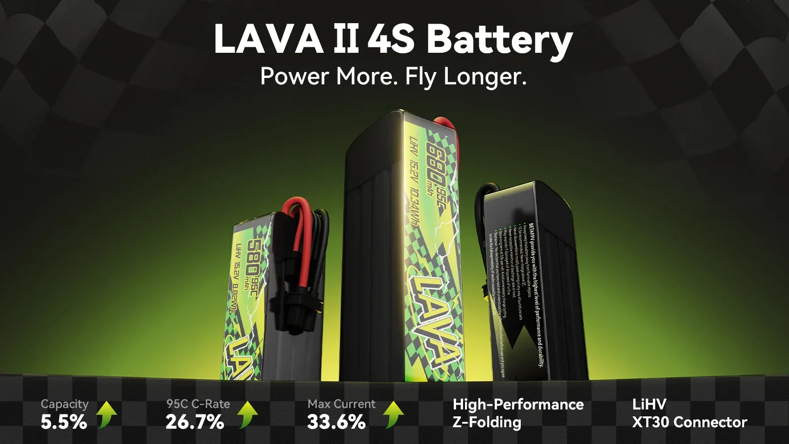 LAVA II 4S Battery - Power More, Fly Longer