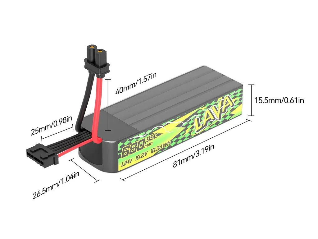LAVA Series II 4S 680mAh 95C Battery - 1 pc