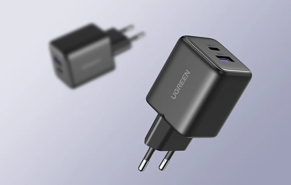 Two Ugreen X516 black wall chargers