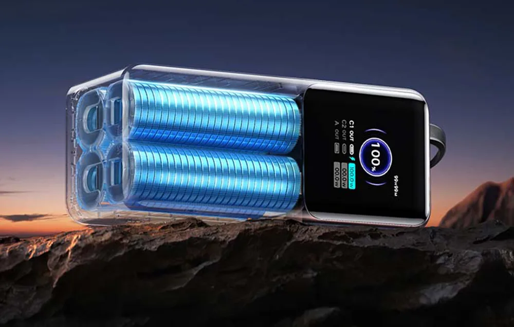Ugreen PB726 power bank interior visualization with battery cells and safety protection