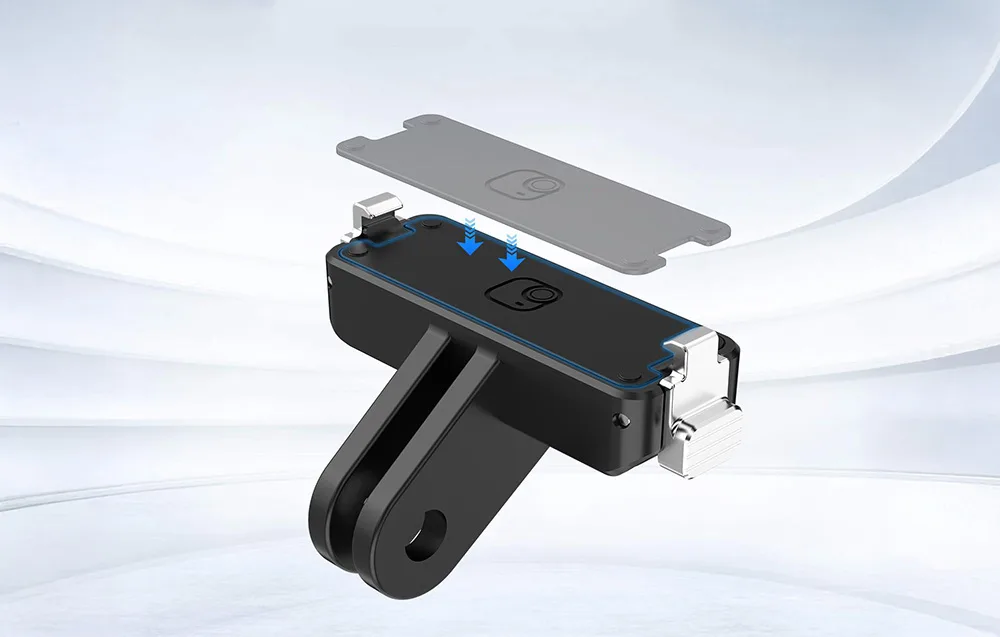 Top view of the Puluz magnetic quick-release adapter with highlighted mounting points