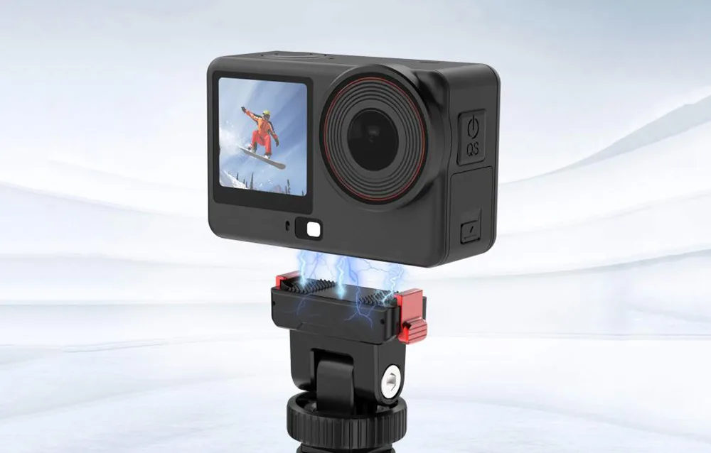 Kamera DJI montowana na adapter Puluz za pomocą magnetycznego systemu
