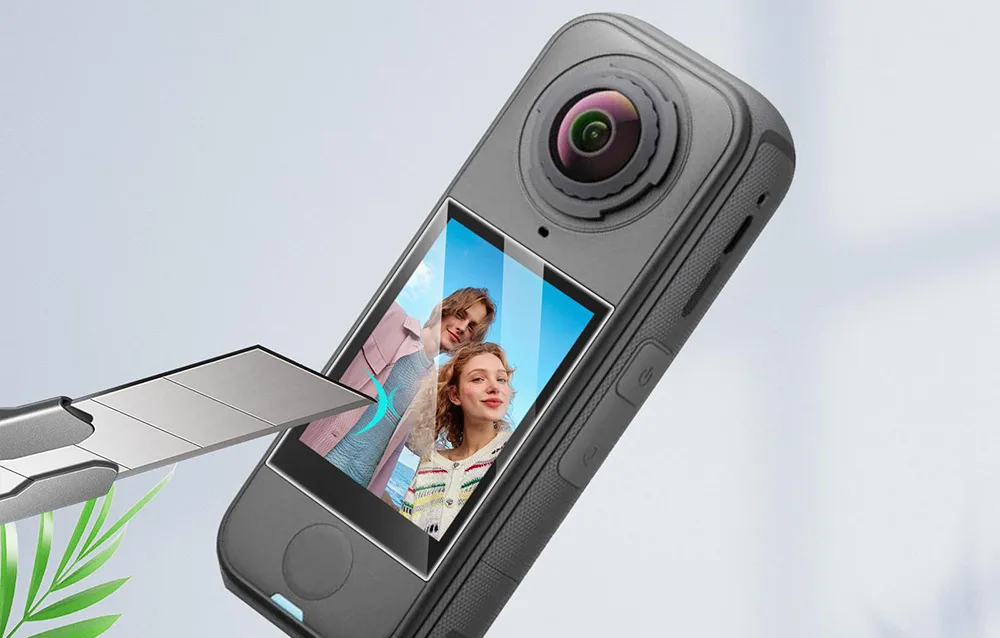 Scratch resistance demonstration of Puluz tempered glass for Insta360 X4 Air