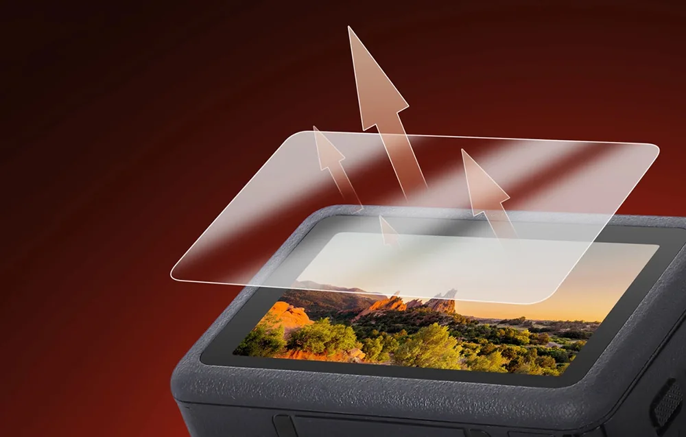 Sunnylife protective glass for DJI Osmo Action 6 with high transparency and reduced glare effect