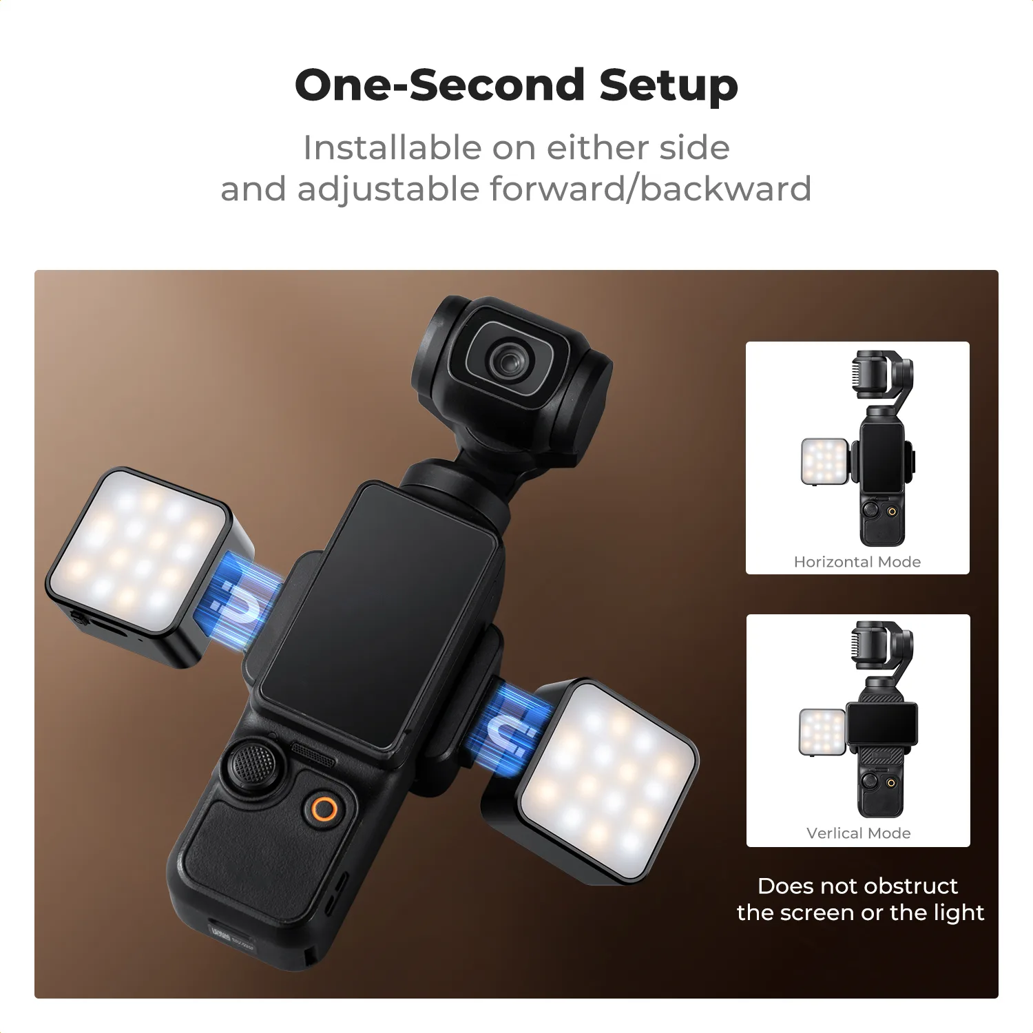 Magnetyczna mini lampa do DJI Osmo Pocket 3 marki K&F Concept KF20.0001-2