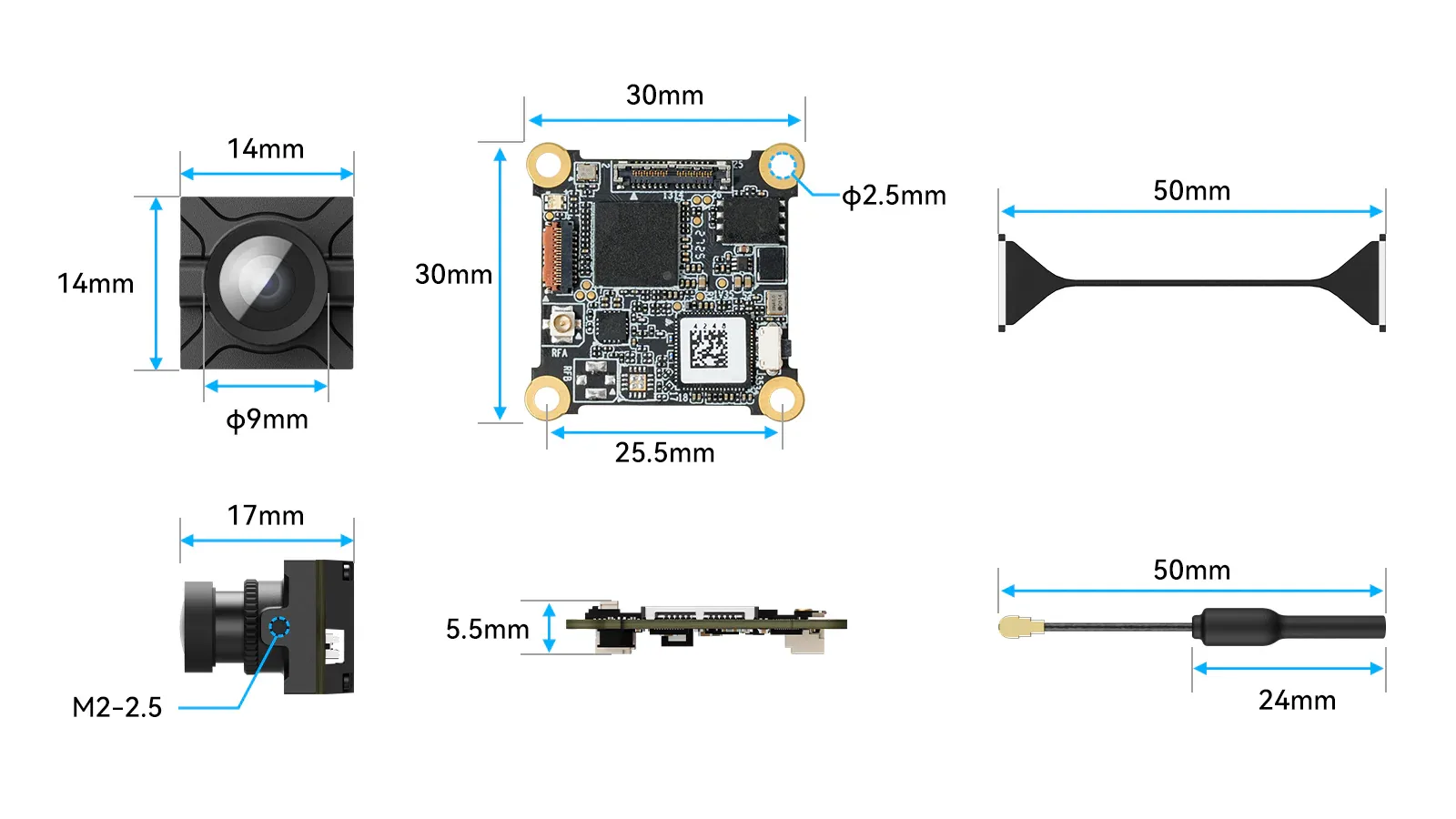 BETAFPV P1 Air Unit HD VTX dimensions