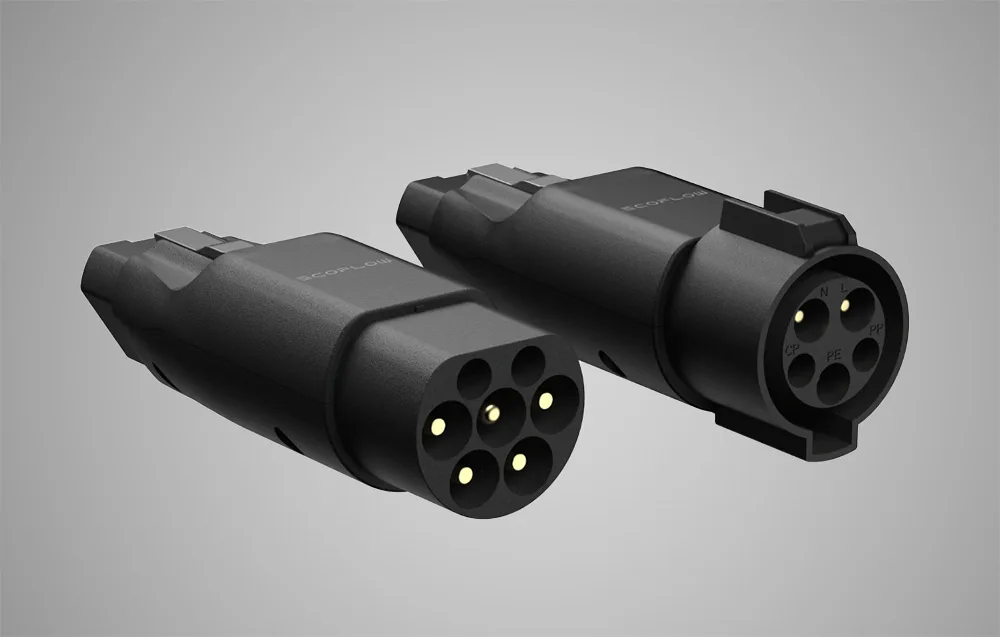 EcoFlow DELTA Pro EV X-Stream Adapter with Type 1 and Type 2 EV charger compatibility