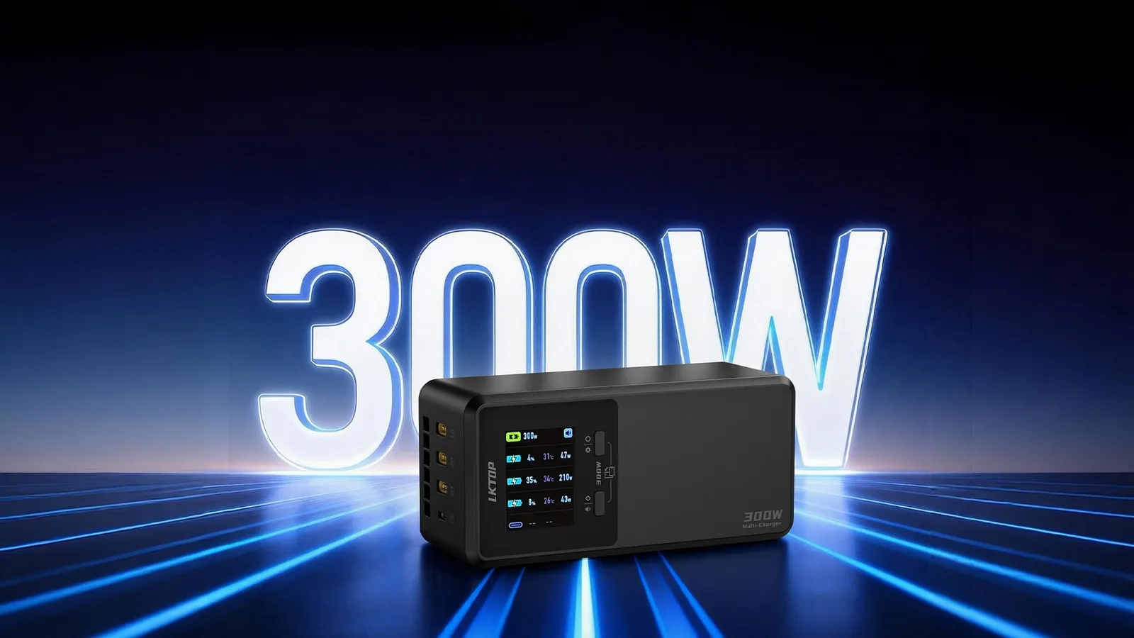 Fast charging with the LKTOP 300W charger for DJI Matrice 4D and 4TD batteries