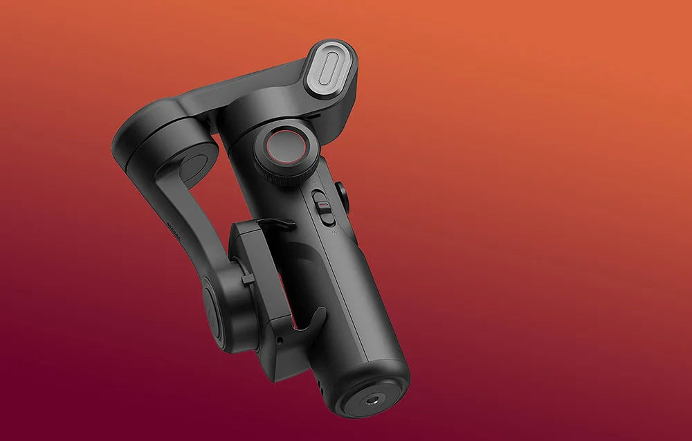 Folded AOCHUAN XE Standard gimbal shown on a red background