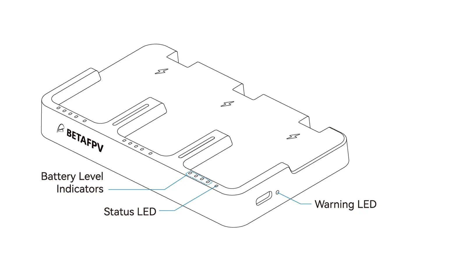 Aquila20 Three-Way Charging Hub diagram