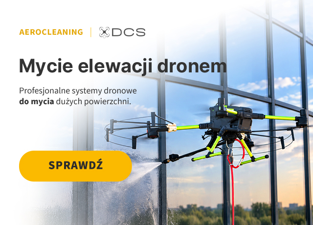 Mycie elewacji dronem