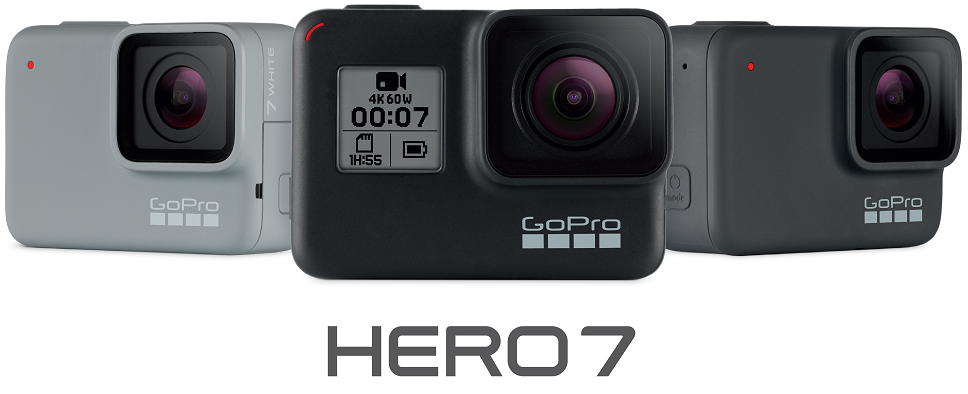 New GoPro cameras - Hero7. Comparison of Black vs Silver vs White.