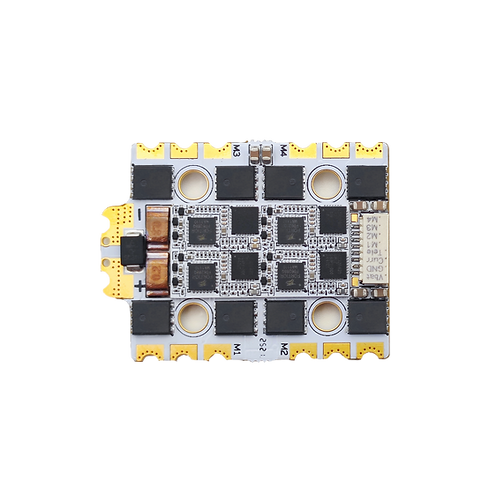 Regulator ESC 4w1 HDZero Halo 70A BLHeli_32 3-8S - widok strony z elektroniką sterującą