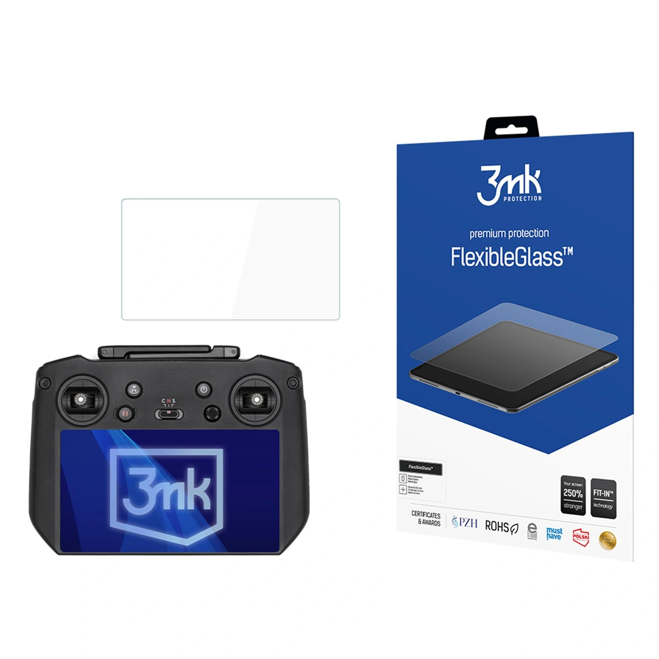 Zdjęcie produktu: Nietłukące szkło hybrydowe na DJI RC Pro 2 - 3mk FlexibleGlass