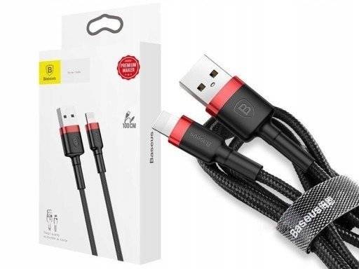 Kabel Baseus Cafule czerwono-czarny