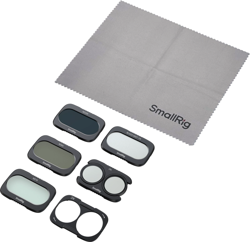 Zestaw filtrów SmallRig 6658 do DJI Osmo Pocket 4P – ND16, ND64, ND256, CPL i Black Diffusion 1/4