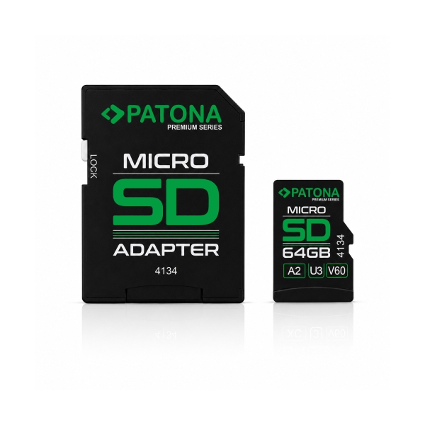 PATONA Premium Micro SD XC 64GB z adapterem SD