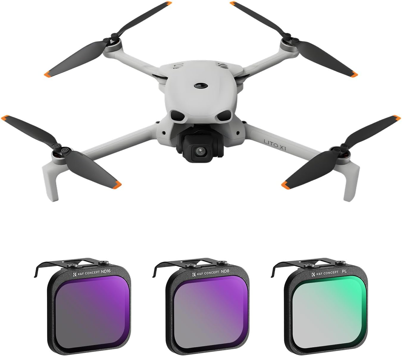 Filtry CPL ND8 ND16 K&F Concept do drona DJI Lito 1