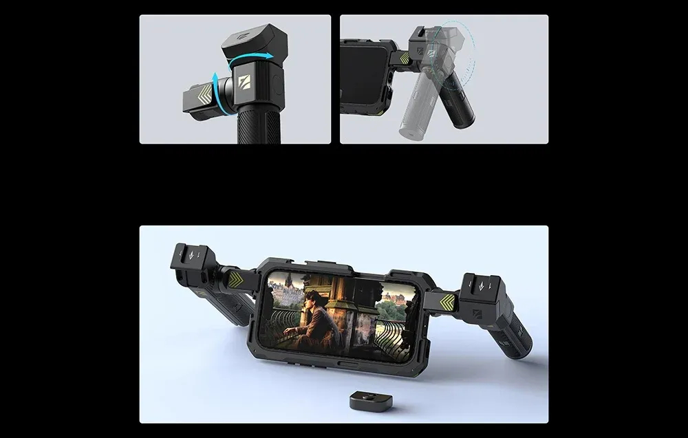 Freewell Genius Rig iPhone 17 Pro konstrukcja uchwytu
