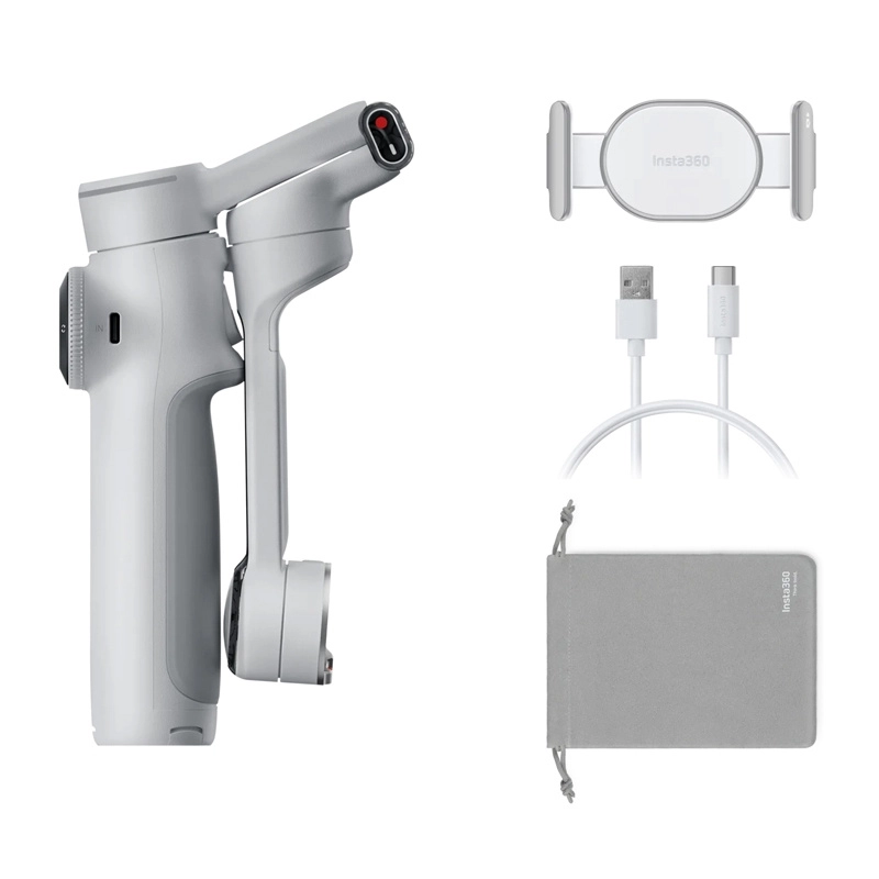 Insta360 Flow 2 Pro AI Tracker Stabilizer Bundle (gray