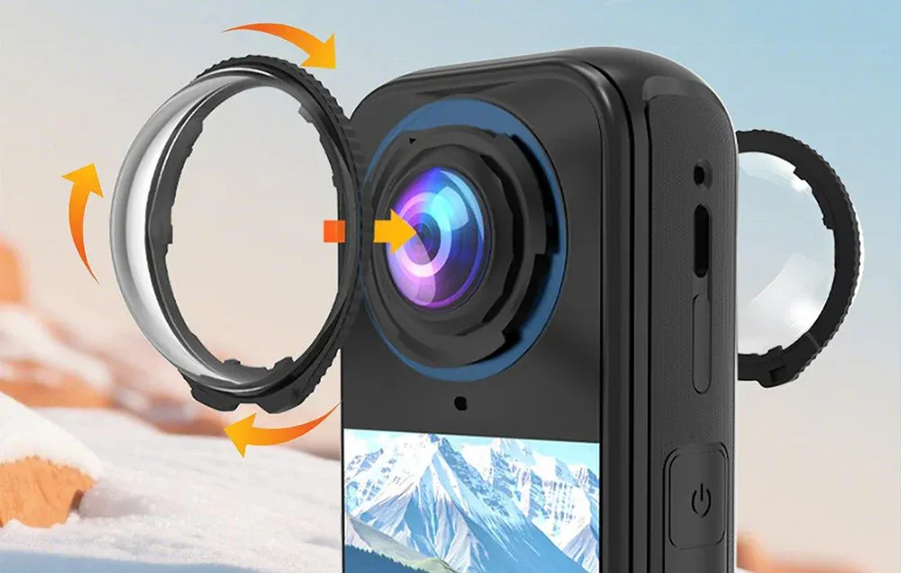 Montaż snap-on osłony Puluz Insta360 X4 Air