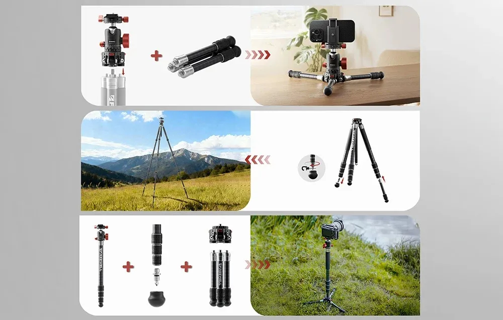 Freewell The Real Multi Tripod odwracana kolumna centralna